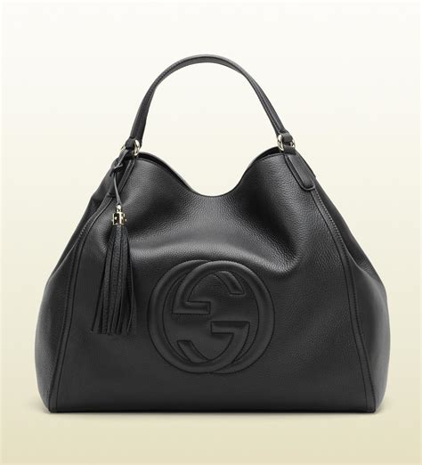 gucci black handbag soho|Gucci soho shoulder bag large.